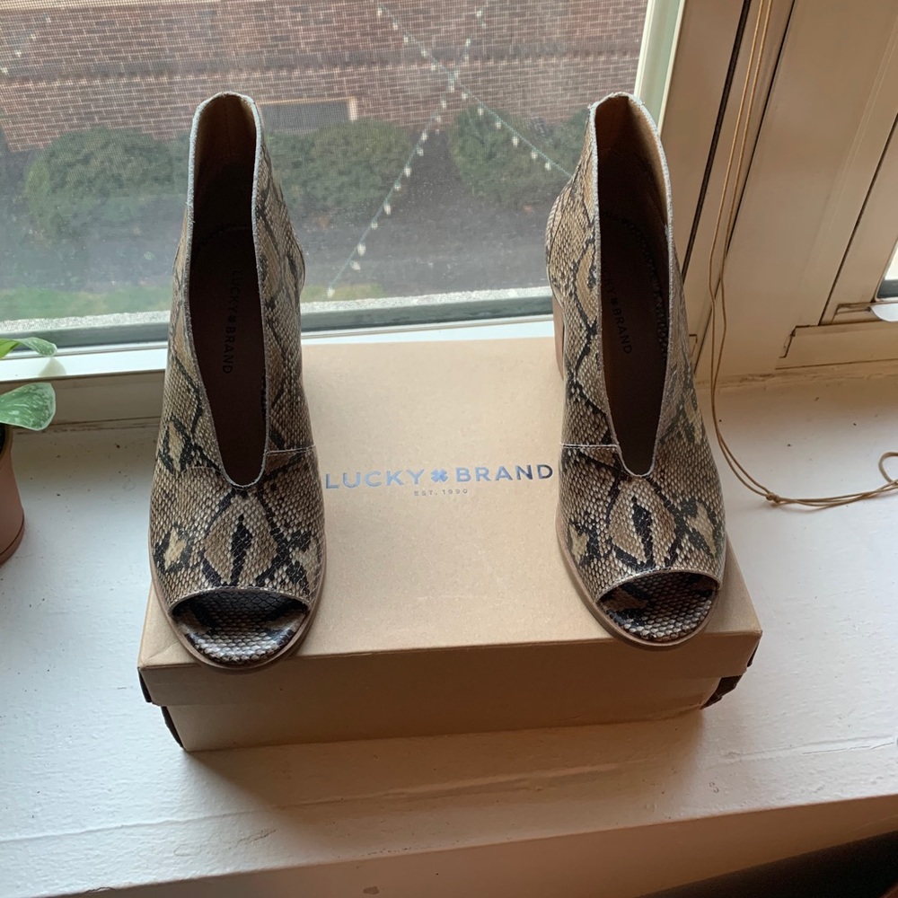 Lucky Brand Snake Skin Heels